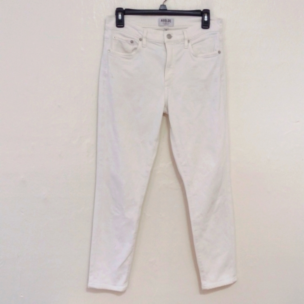 Agolde White High Rise Sophie Crop Jeans Size 29